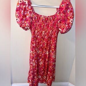 Listicle Pink Knee-Length Floral Sundress